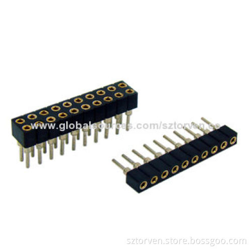 Socket Connectors, 2.0mm, Straight Dip Type, Single and Dual-row, 7.40mm Pin Length